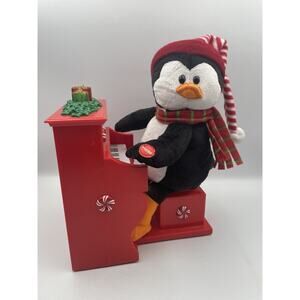 Pan Asian Christmas Musical Penguin on Piano Plush We Wish You A Merry Christmas